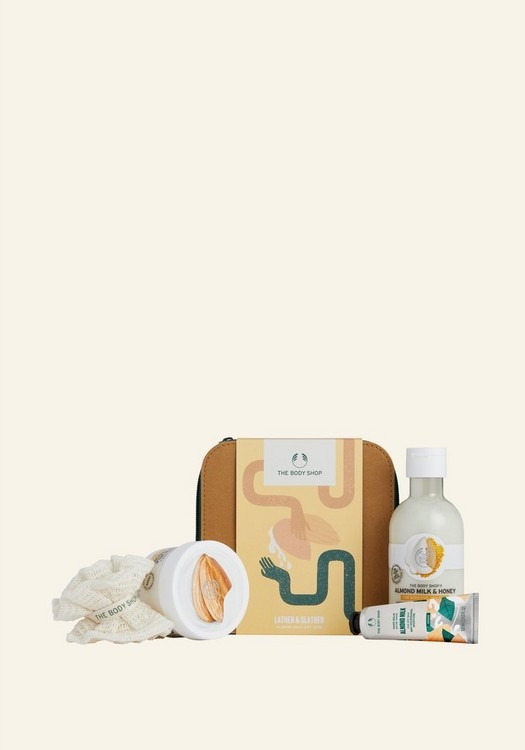 Lather & Slather Almond Milk Essentials Gift Case
