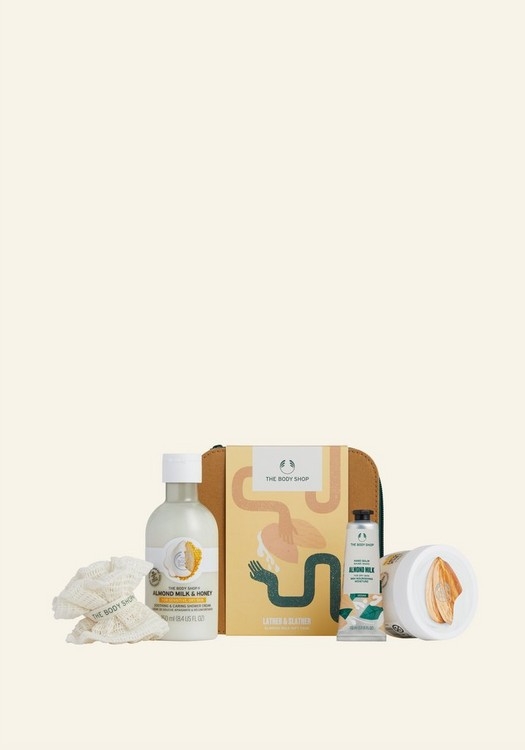 Lather & Slather Almond Milk Essentials Gift Case