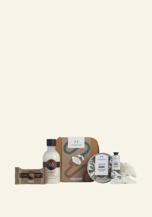 Lather & Slather Coconut Essentials Gift Case