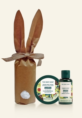 Avocado Shower Cream & Body Scrub Bunny Gift